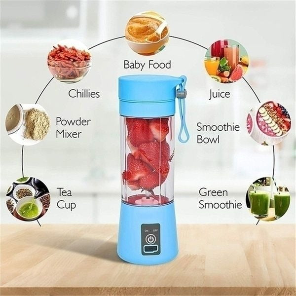 Portable Blender 380ML | Rechargeable USB Smoothie Maker | Fresh Juice Anywhere
