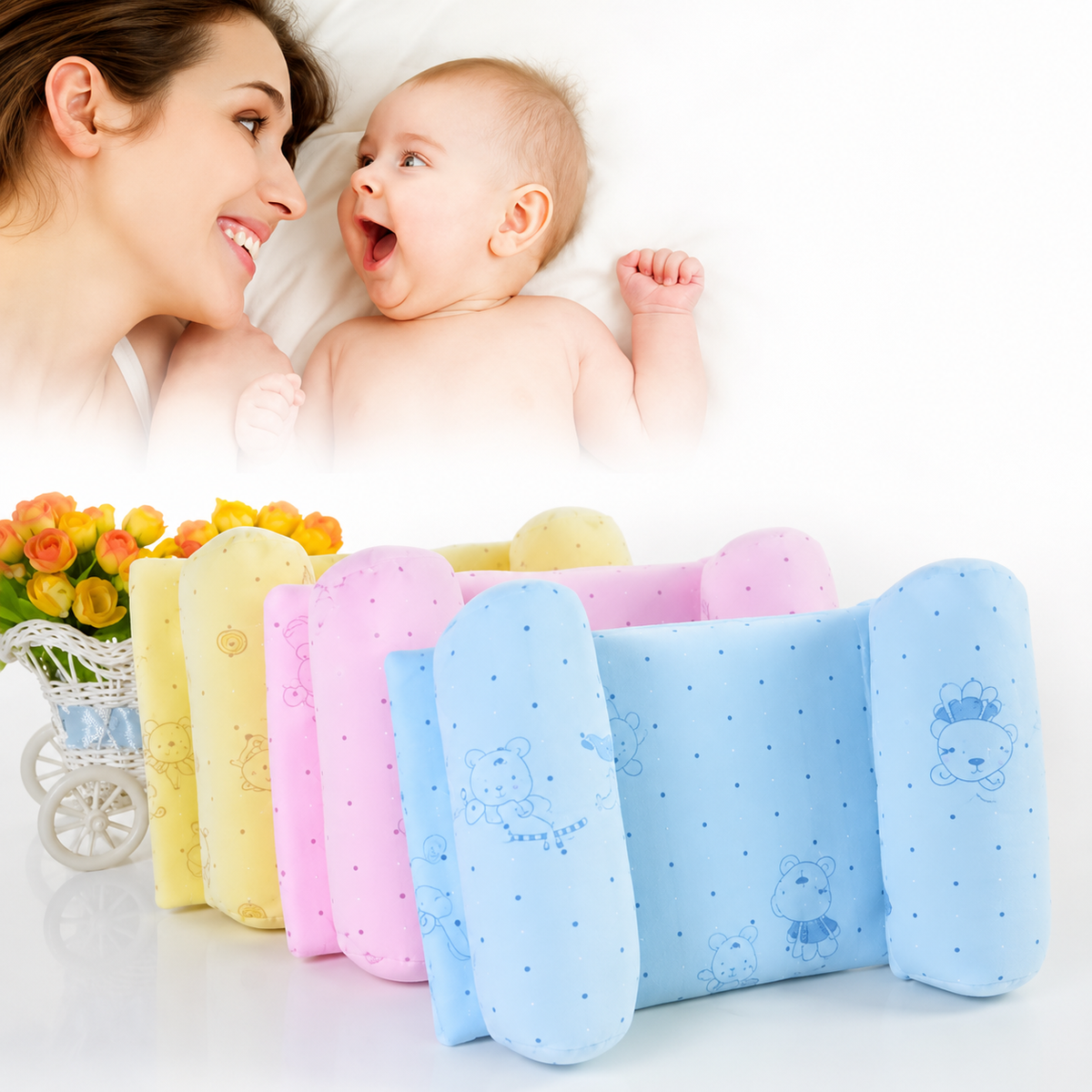 Adjustable Baby Sleeping Support Pillow | Infant Anti-Roll Sleep Positioner