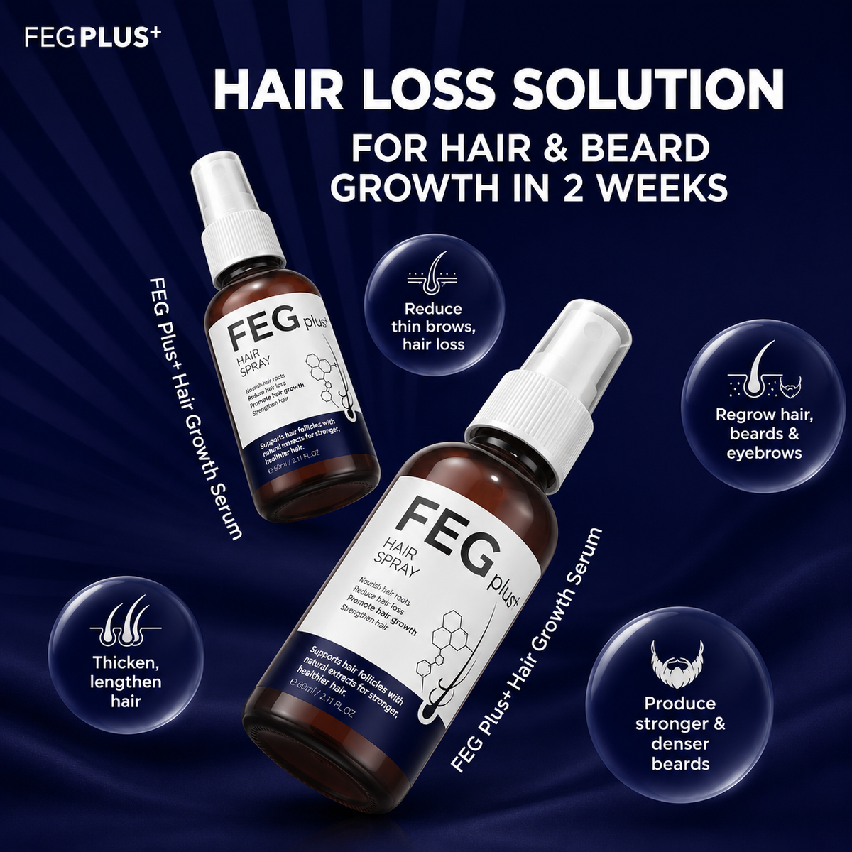 FEG Plus Hair Growth Spray 50ML | Hair Fall & Follicle Care Spray2