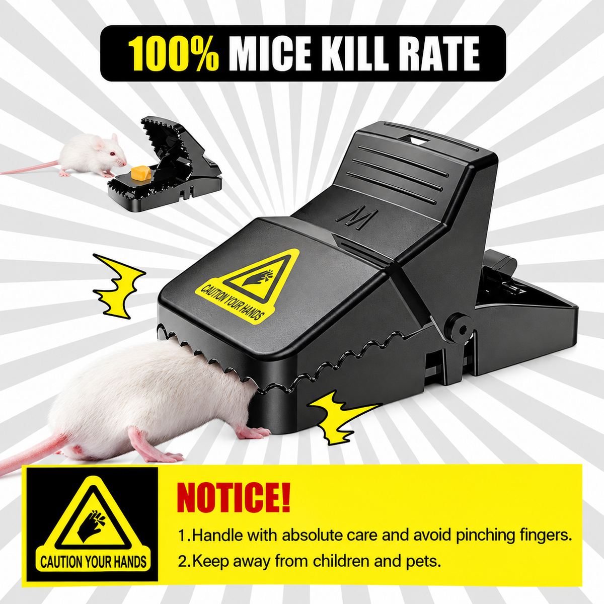 Heavy Duty Plastic Mouse Trap | Reusable Rat Catcher