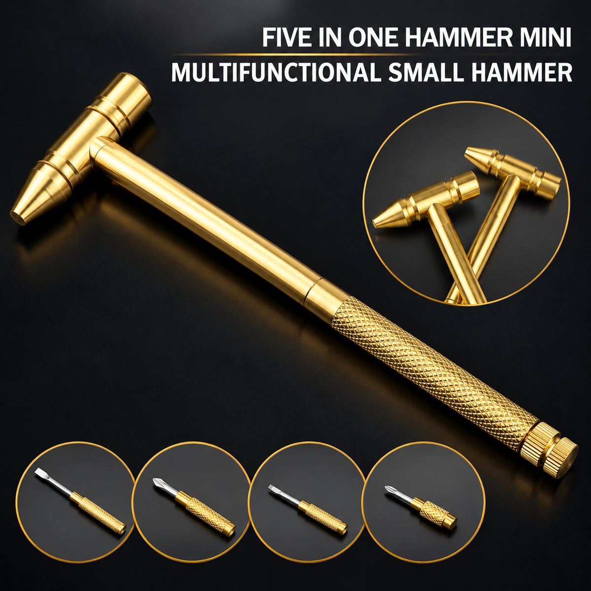 5-in-1 Mini Hammer & Screwdriver Set | Compact Hand Tools