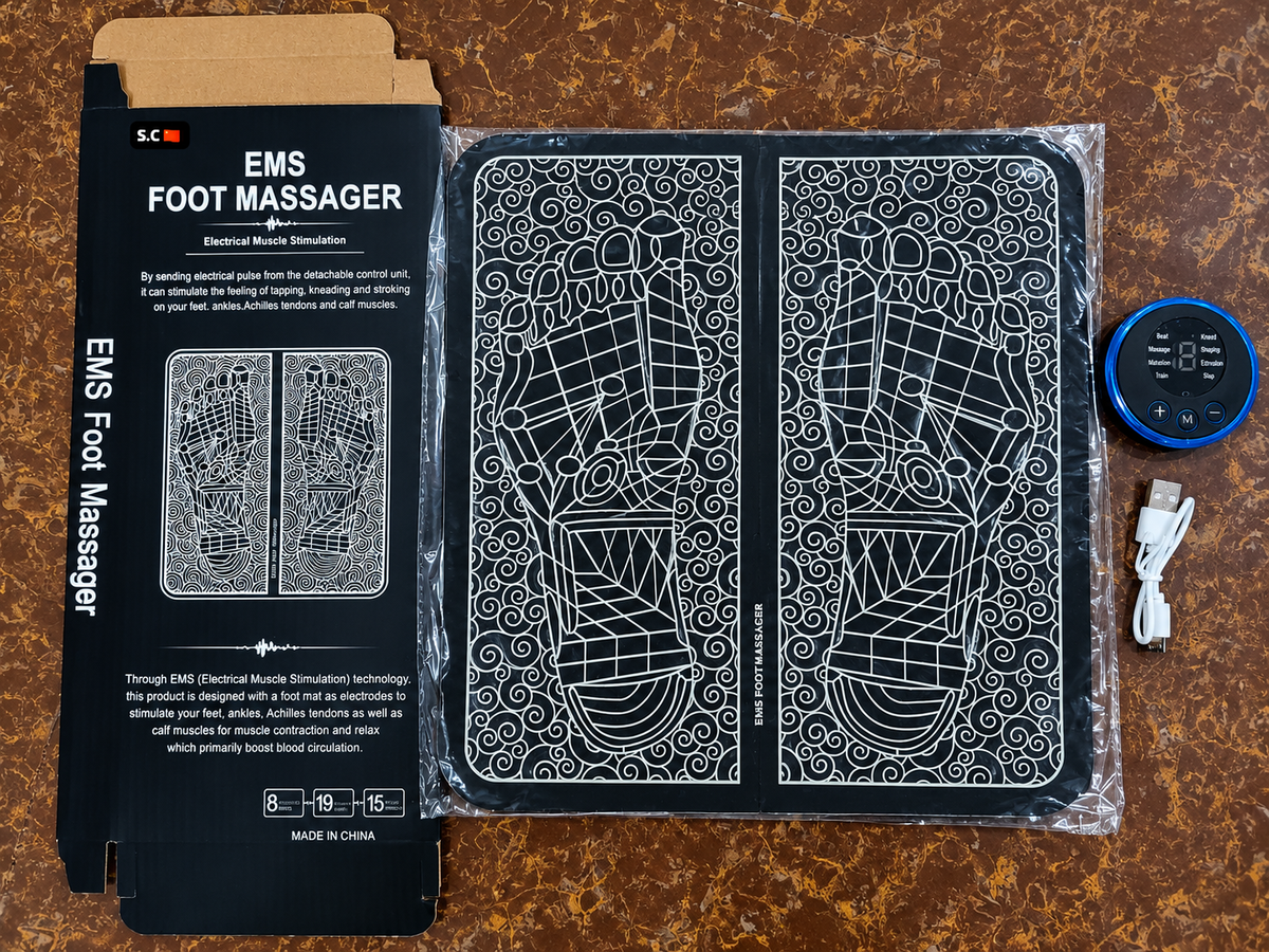 EMS Foot Massager Mat | 9 Intensity Levels & 6 Modes