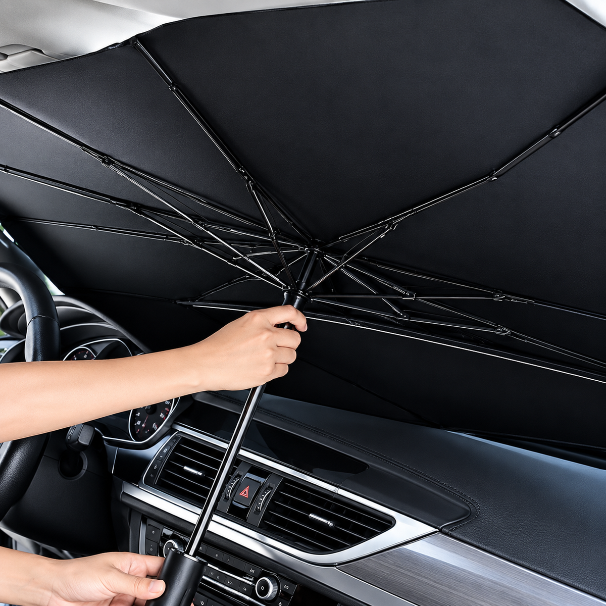 Car Windshield Sun Shade Umbrella | Foldable UV & Heat Protection