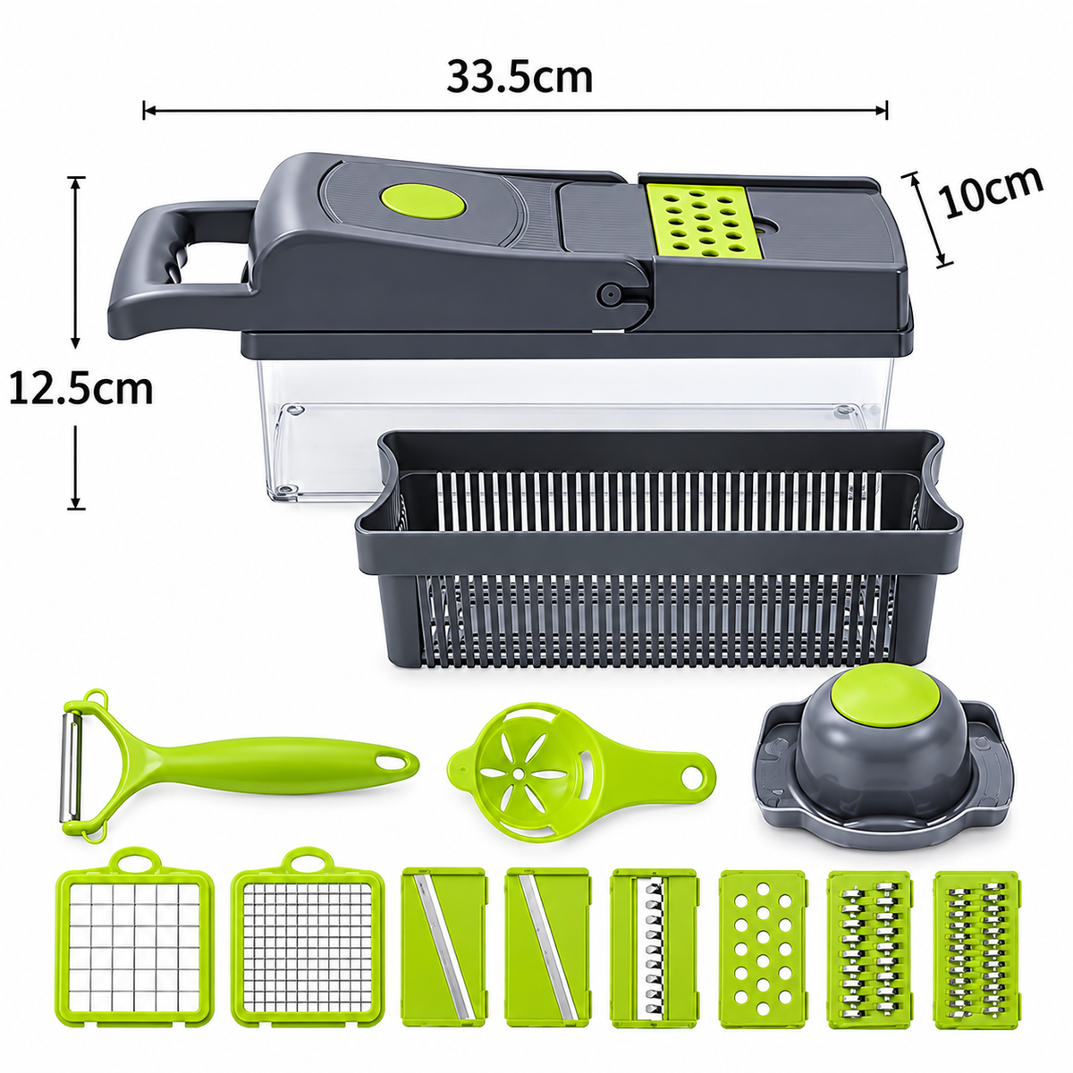 16-in-1 Vegetable Chopper | Multi-Functional Dicer & Slicer with Container