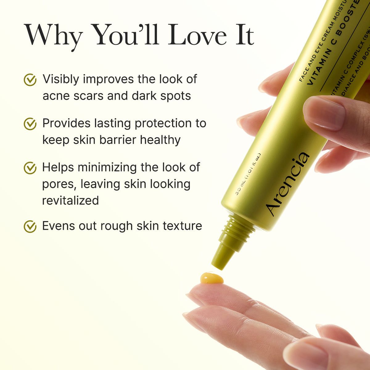 Arencia Vitamin C Booster Shot | 30ml Face & Eye Cream