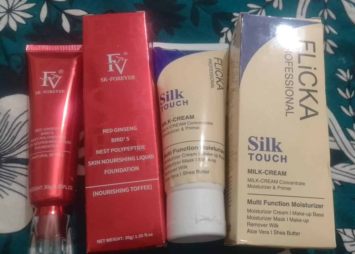 Flicka 2-in-1 Makeup Combo | Primer 60G + Ivory Foundation 30G