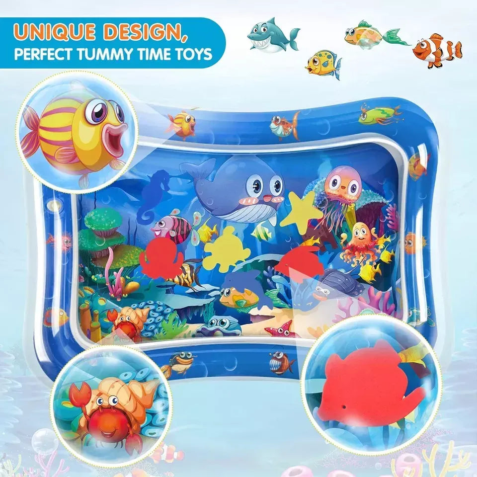 Inflatable Water Play Mat | Baby Tummy Time Sensory Toy