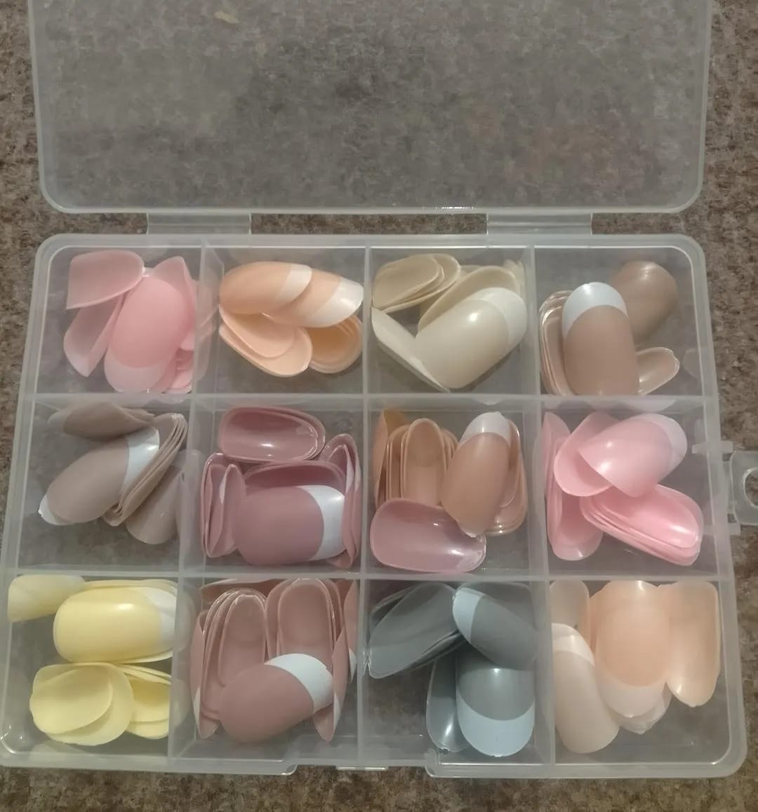144 Pcs False Nails Set | Multicolor Press-On Nails with Nail Glue