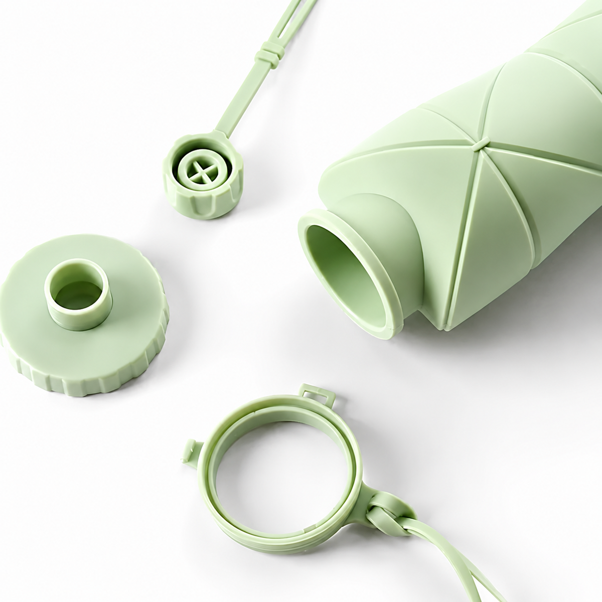 600ML Silicone Folding Bottle | Foldable Travel Water Bottle