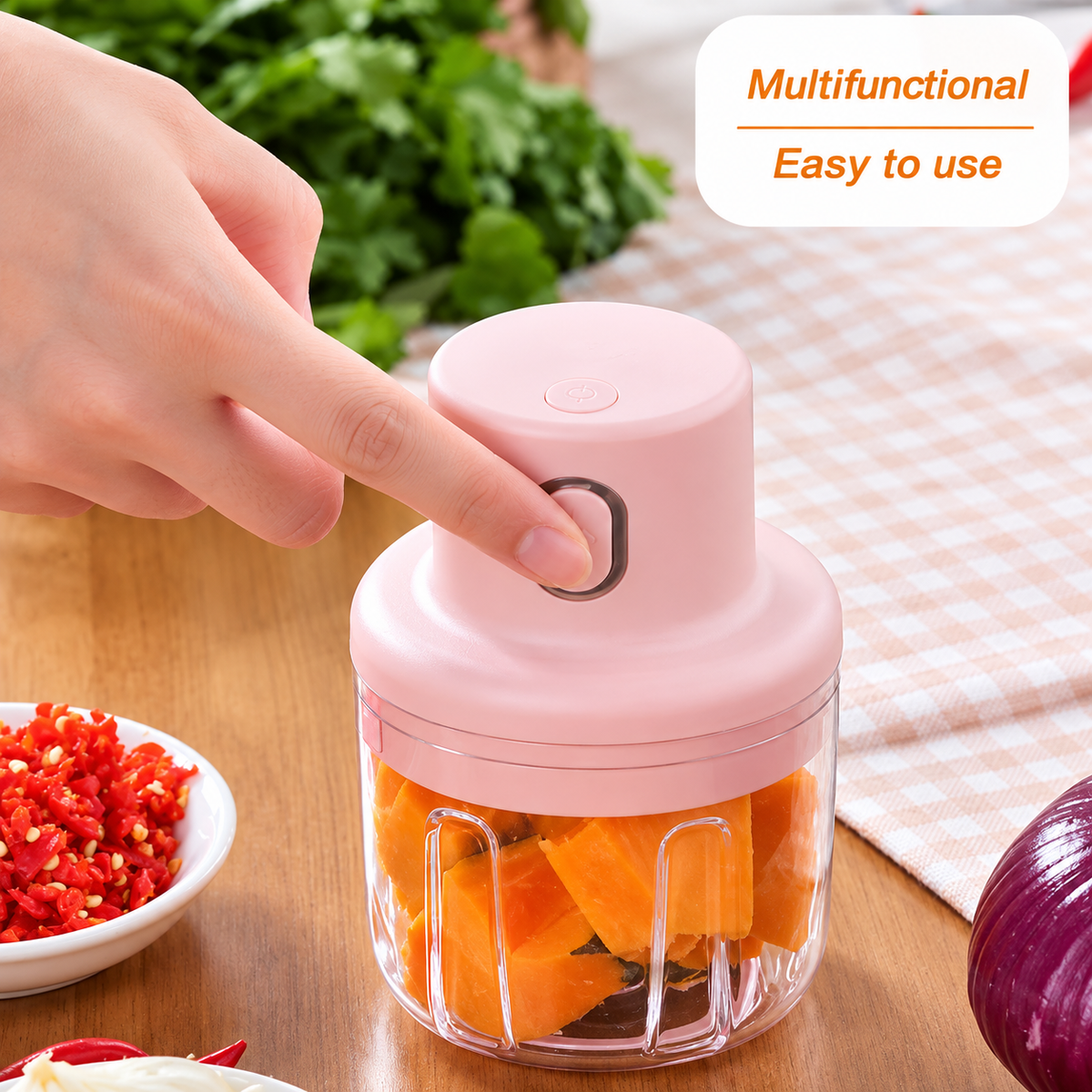 Mini Chopper Machine – Electric Food & Vegetable Chopper | Fast & Easy Kitchen Cutter