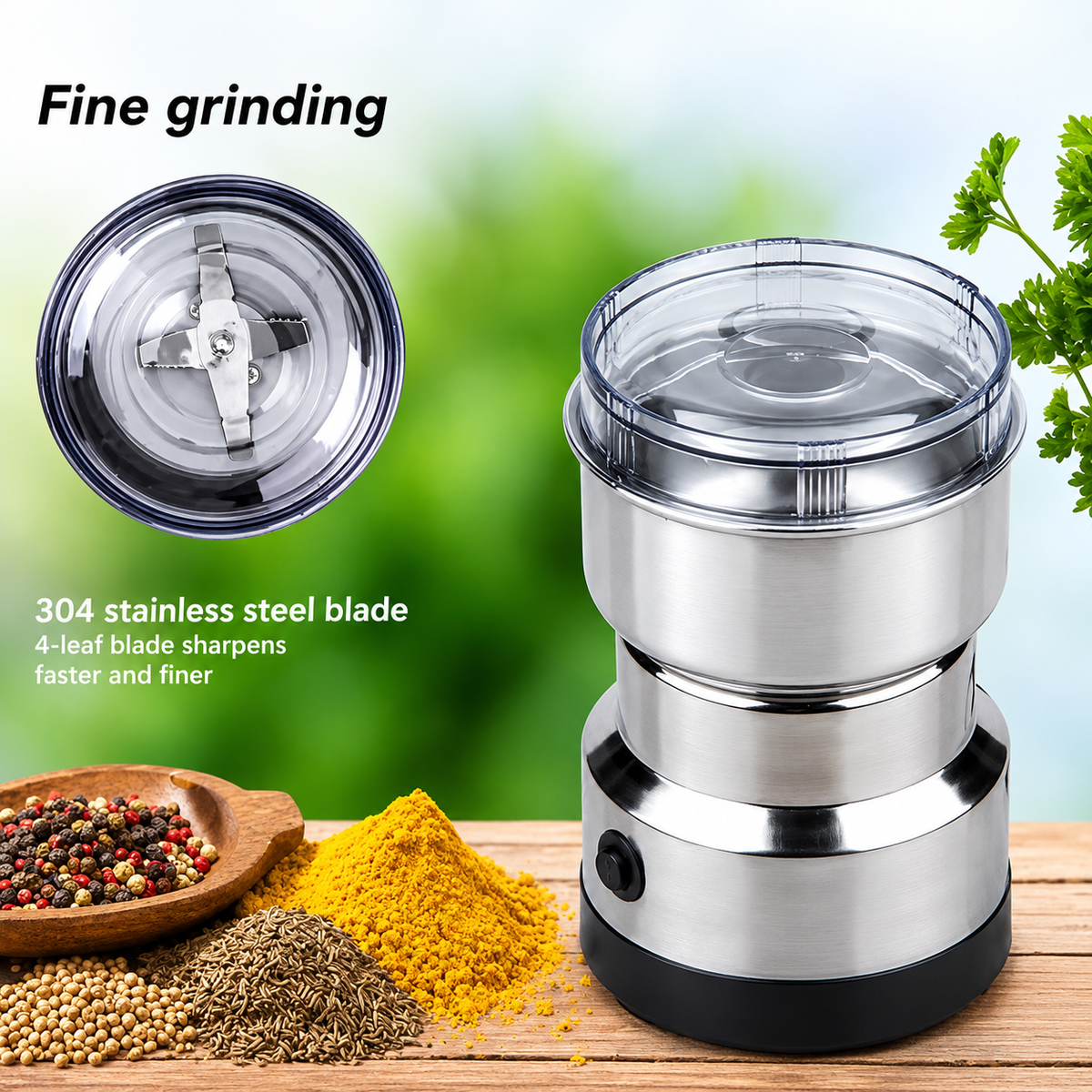 RAF R-7113 Electric Grinder | 300W Stainless Steel Blades