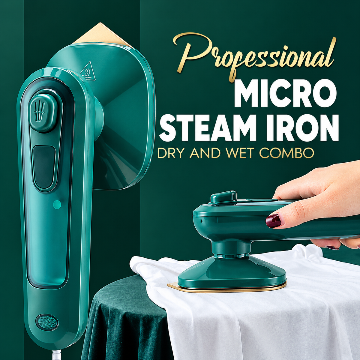 Portable Steam Iron | Mini Travel Iron with Spray