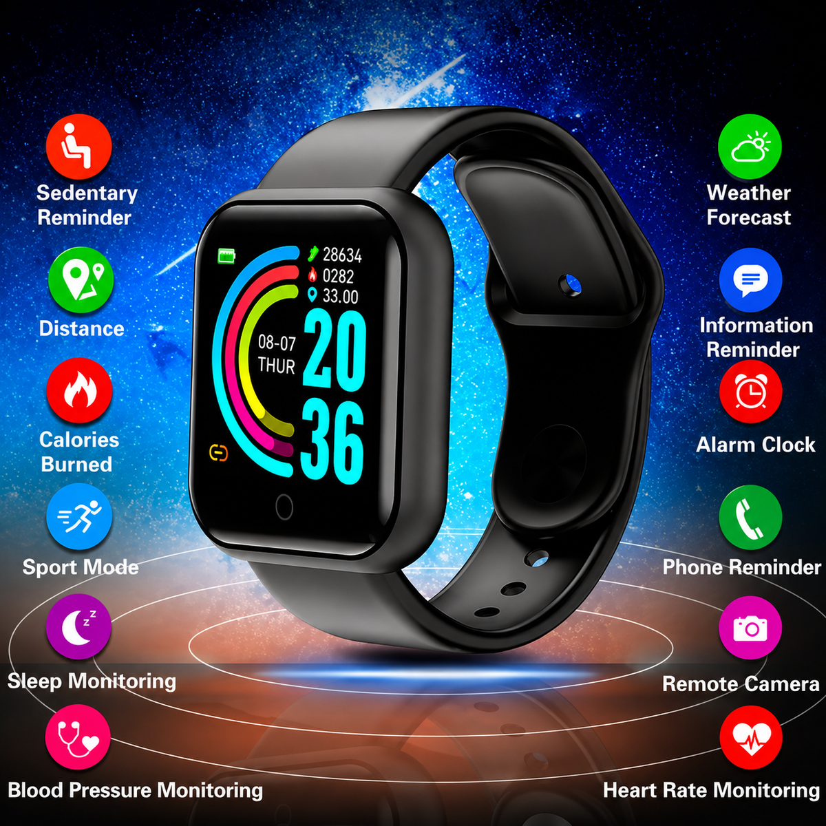 D20 Ultra Fitness Smart Bracelet | Bluetooth Fitness Watch