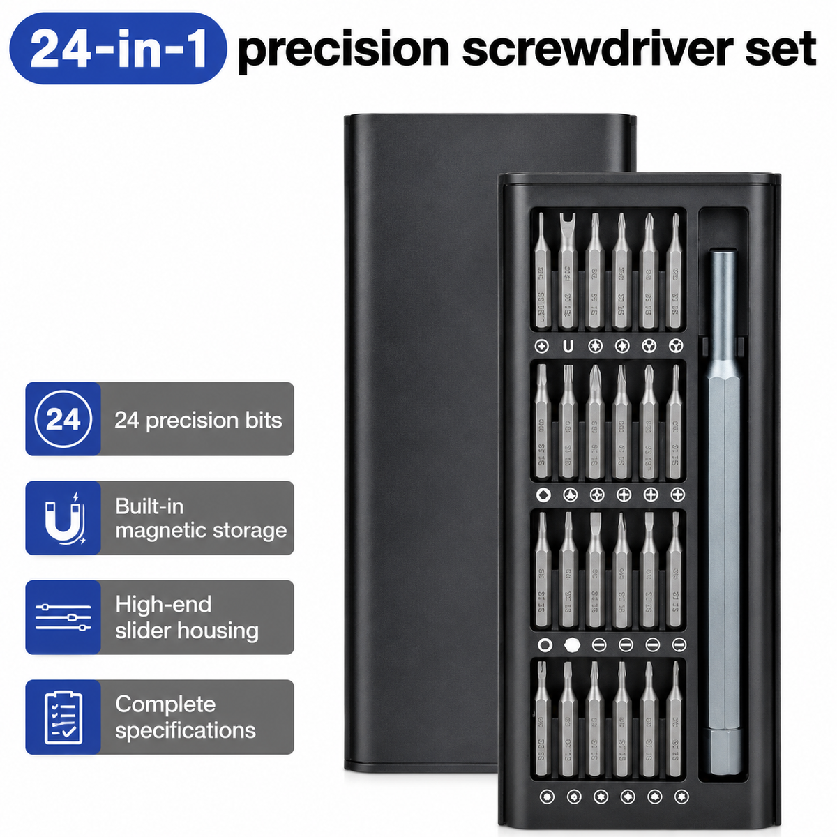 24-in-1 Precision Screwdriver Set | Multi-Bit Repair Toolkit