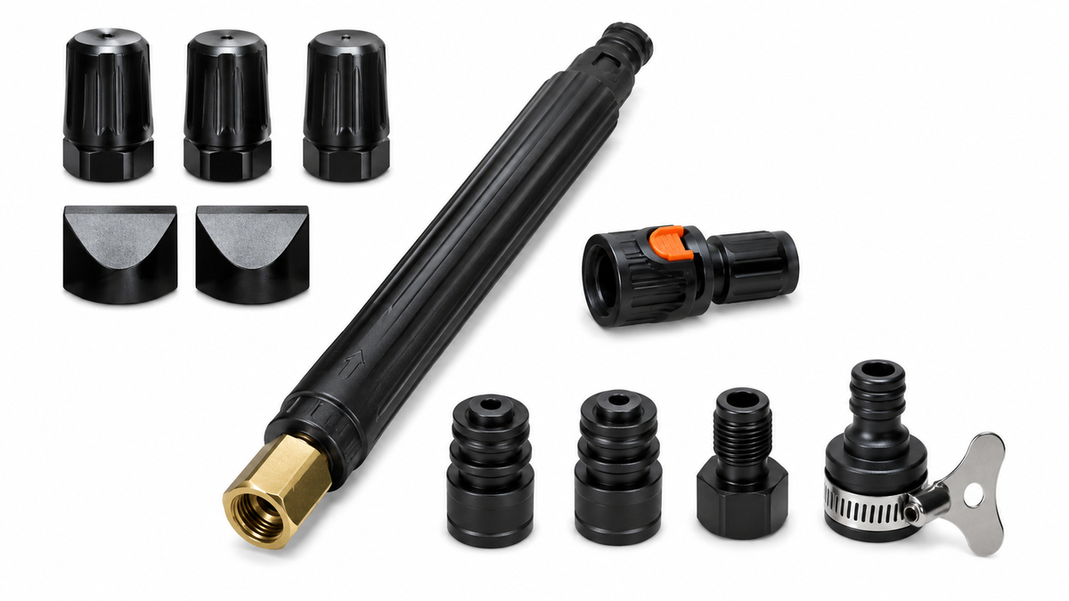 High-Pressure Hose Nozzle | Heavy-Duty Water Spray Gun with Stop Switch