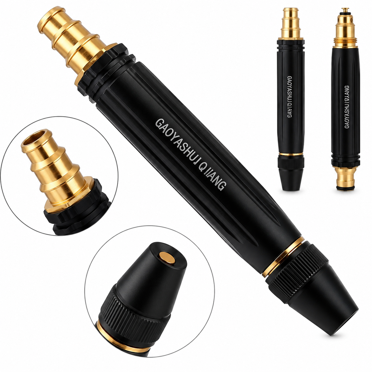 High-Pressure Hose Nozzle | Heavy-Duty Water Spray Gun with Stop Switch