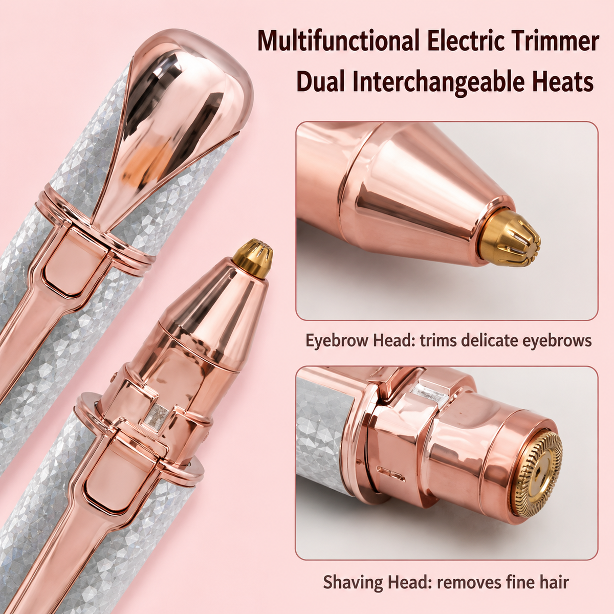 2-in-1 Eyebrow & Facial Hair Remover | Rechargeable Precision Trimmer