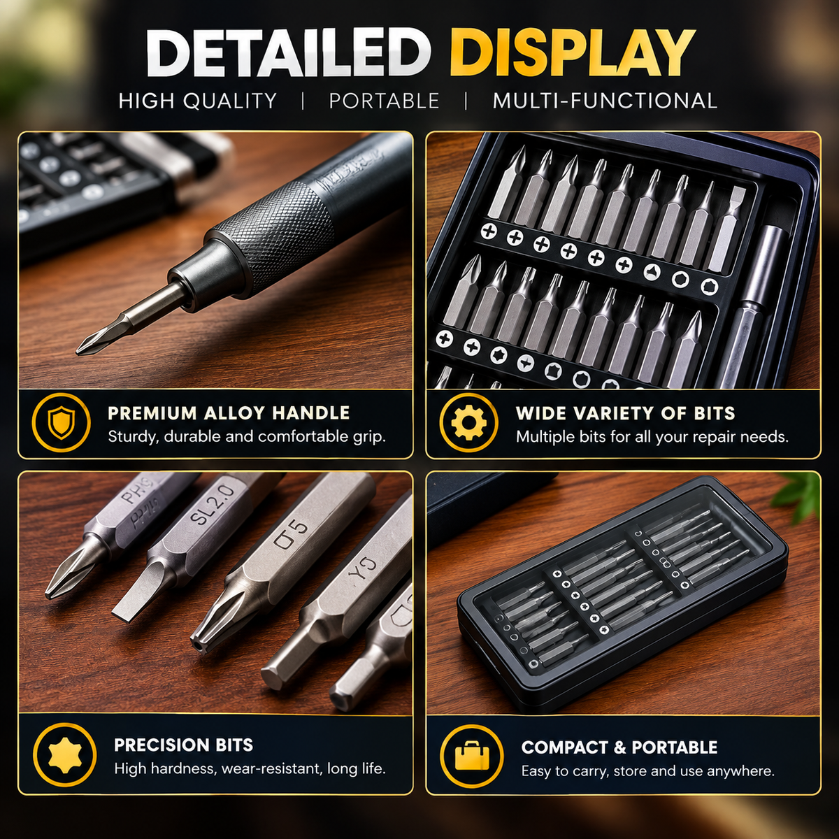 24-in-1 Precision Screwdriver Set | Multi-Bit Repair Toolkit