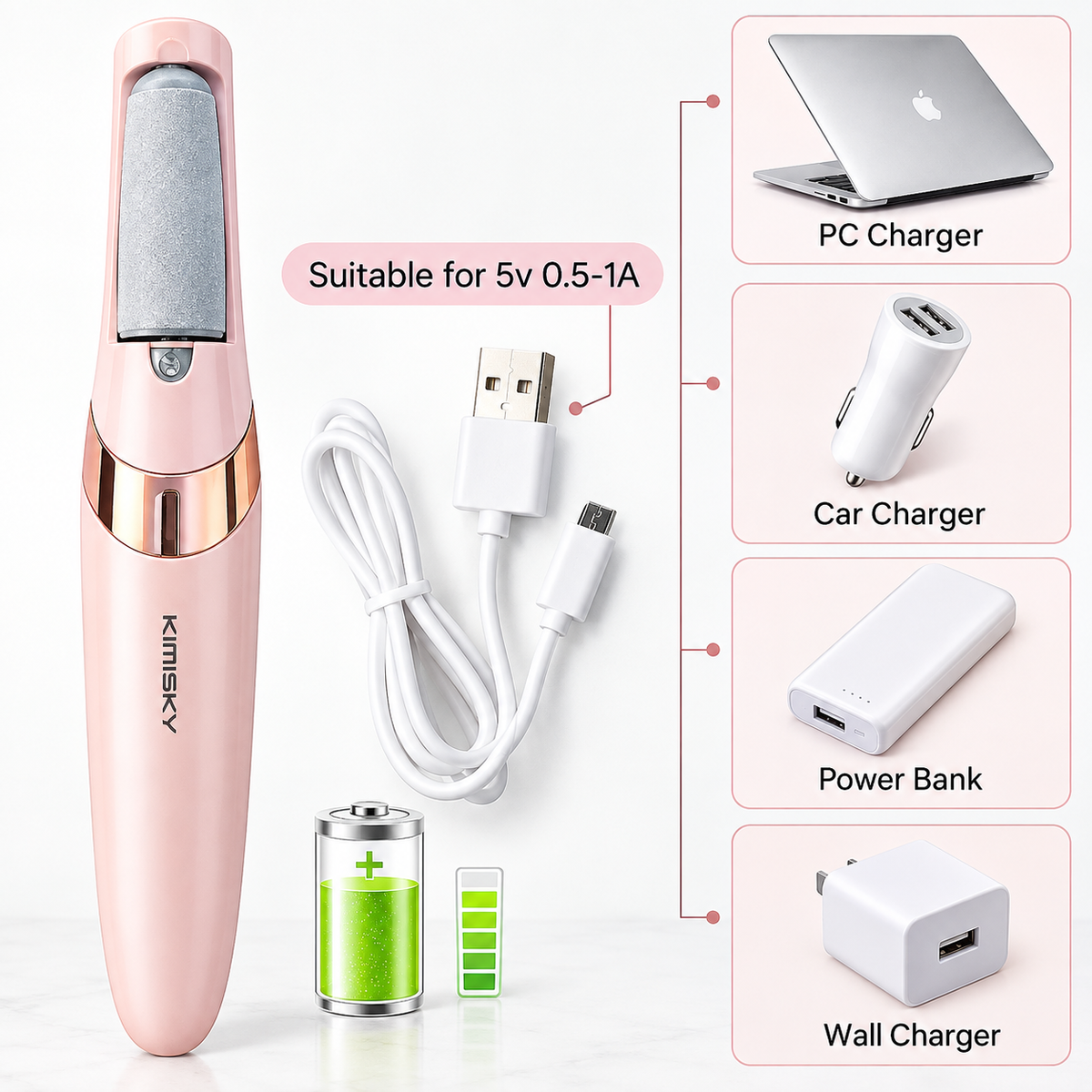Rechargeable Electric Pedi Foot Filer | Callus Remover