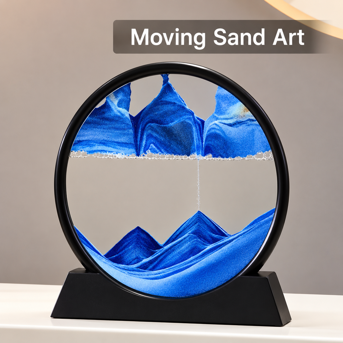 3D Moving Sand Art Lamp | Flowing Sand Painting Desk Decor