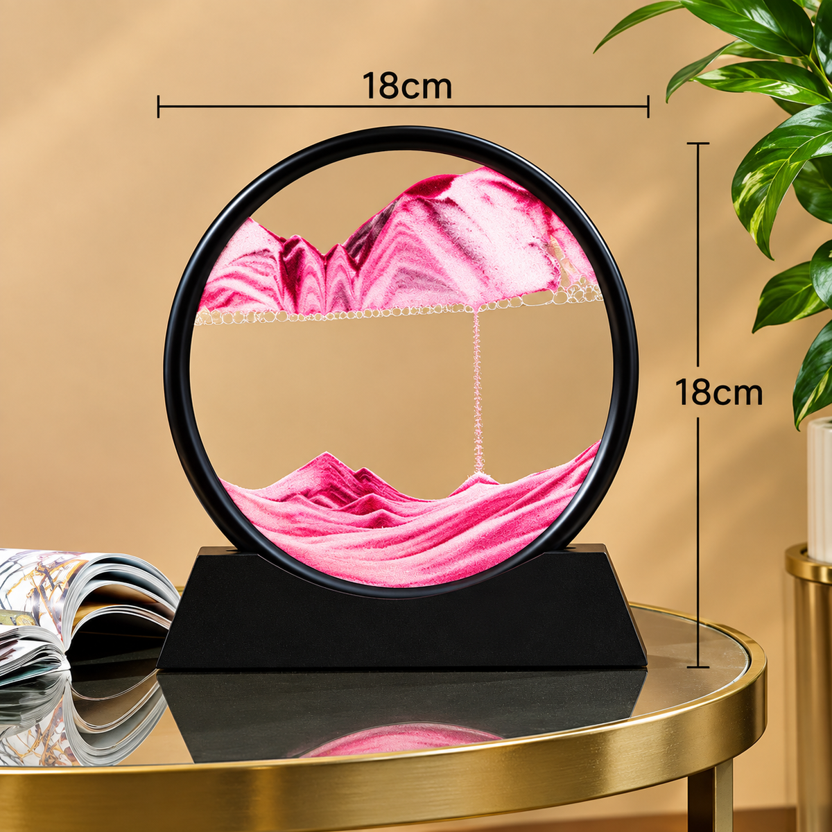 3D Moving Sand Art Lamp | Flowing Sand Painting Desk Decor