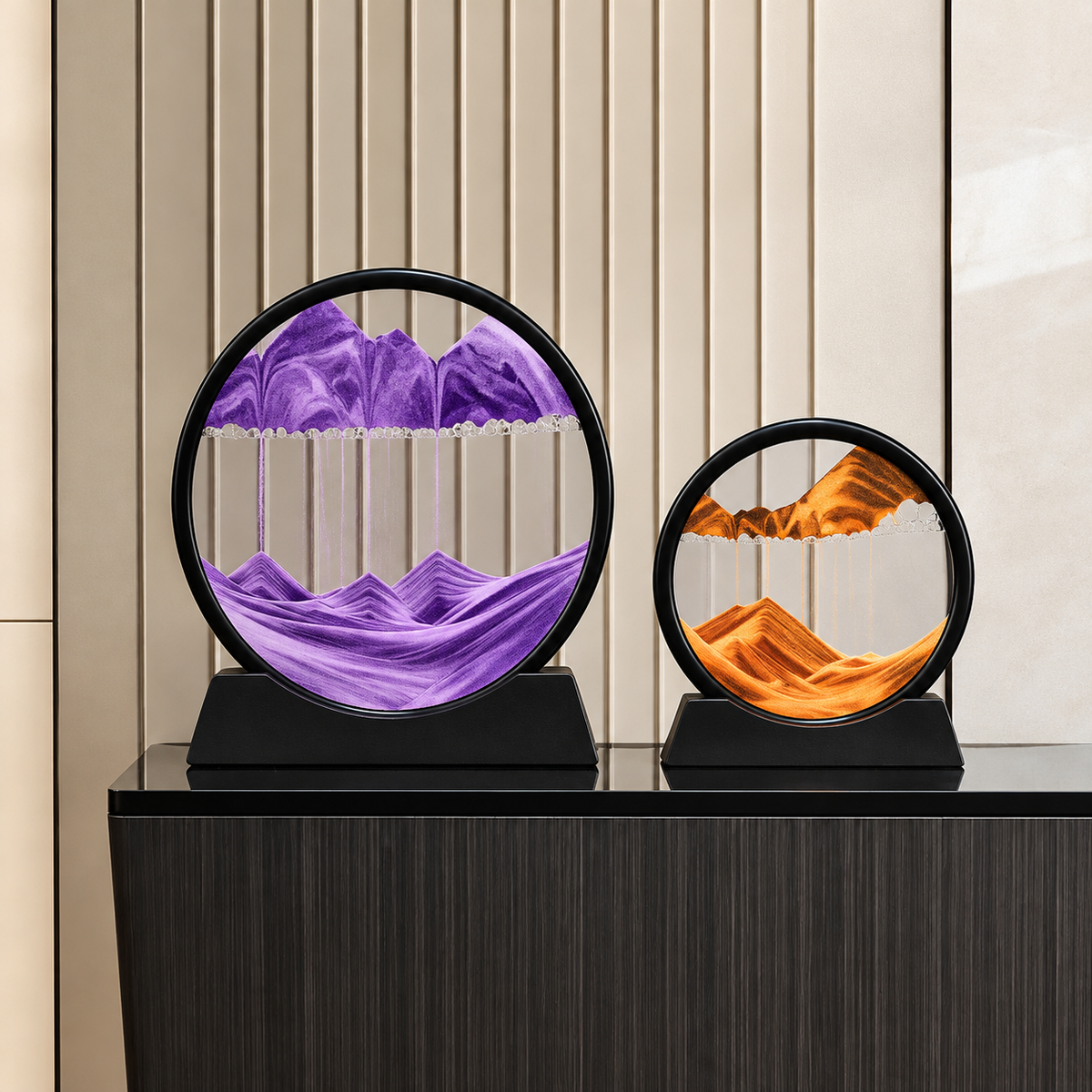 3D Moving Sand Art Lamp | Flowing Sand Painting Desk Decor