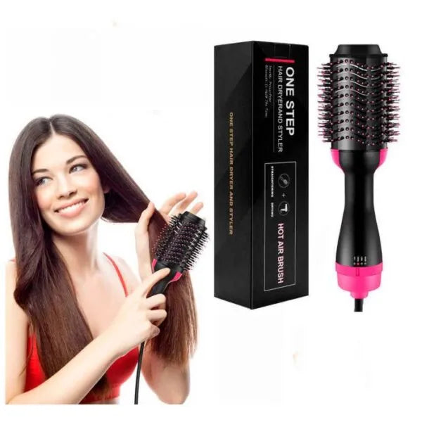 3-in-1 Hot Air Hair Brush | Dryer, Straightener & Curler